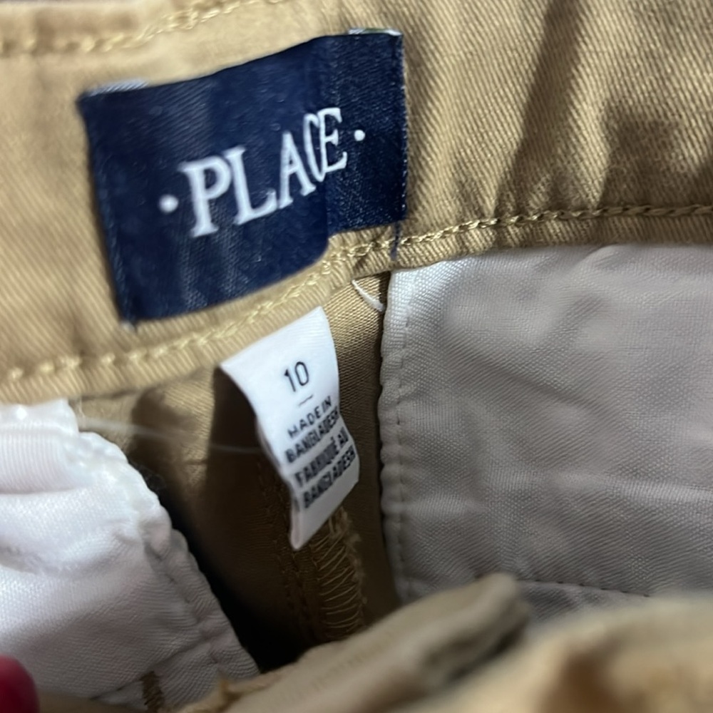 The Children's Place Big Boys Chino Pants Size 10 Skinny Stretch Flax New Khaki - Picture 6 of 8